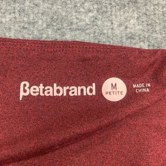 Betabrand Travel Yoga Pant Womens PM Medium Petite Heather Red Stretch Pull On - Picture 4 of 10